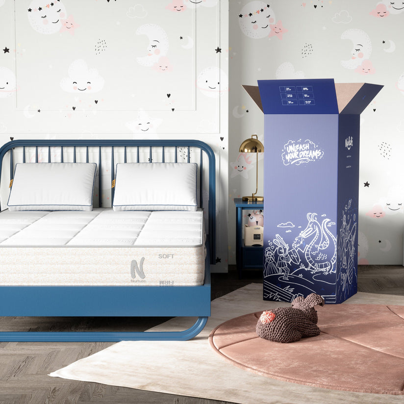 Nolah Nurture Kids Mattress — Mattress and packaging