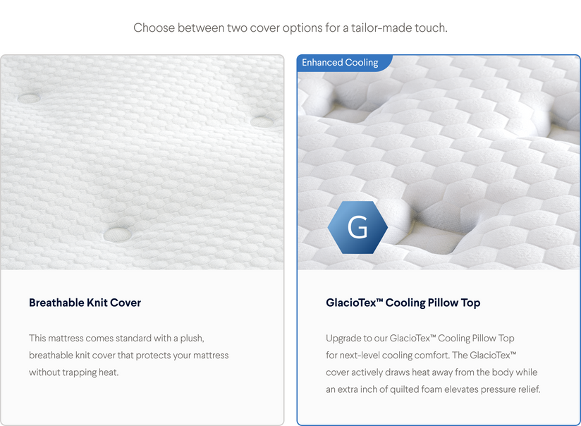 Nolah Original — Standard cover and Cooling Pillow Top options