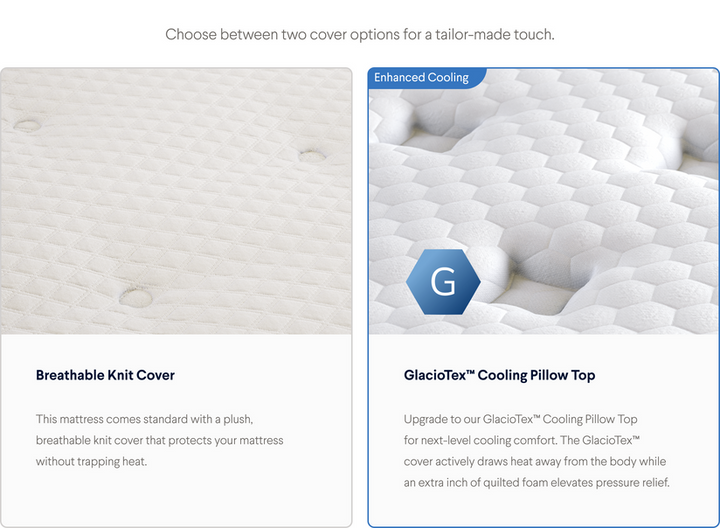 Nolah Signature — Standard cover and Cooling Pillow Top options